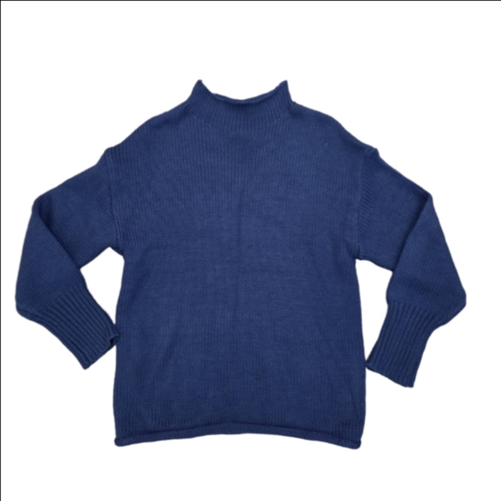 Philosophy Women's Blue Mockneck Sweater Size Medium